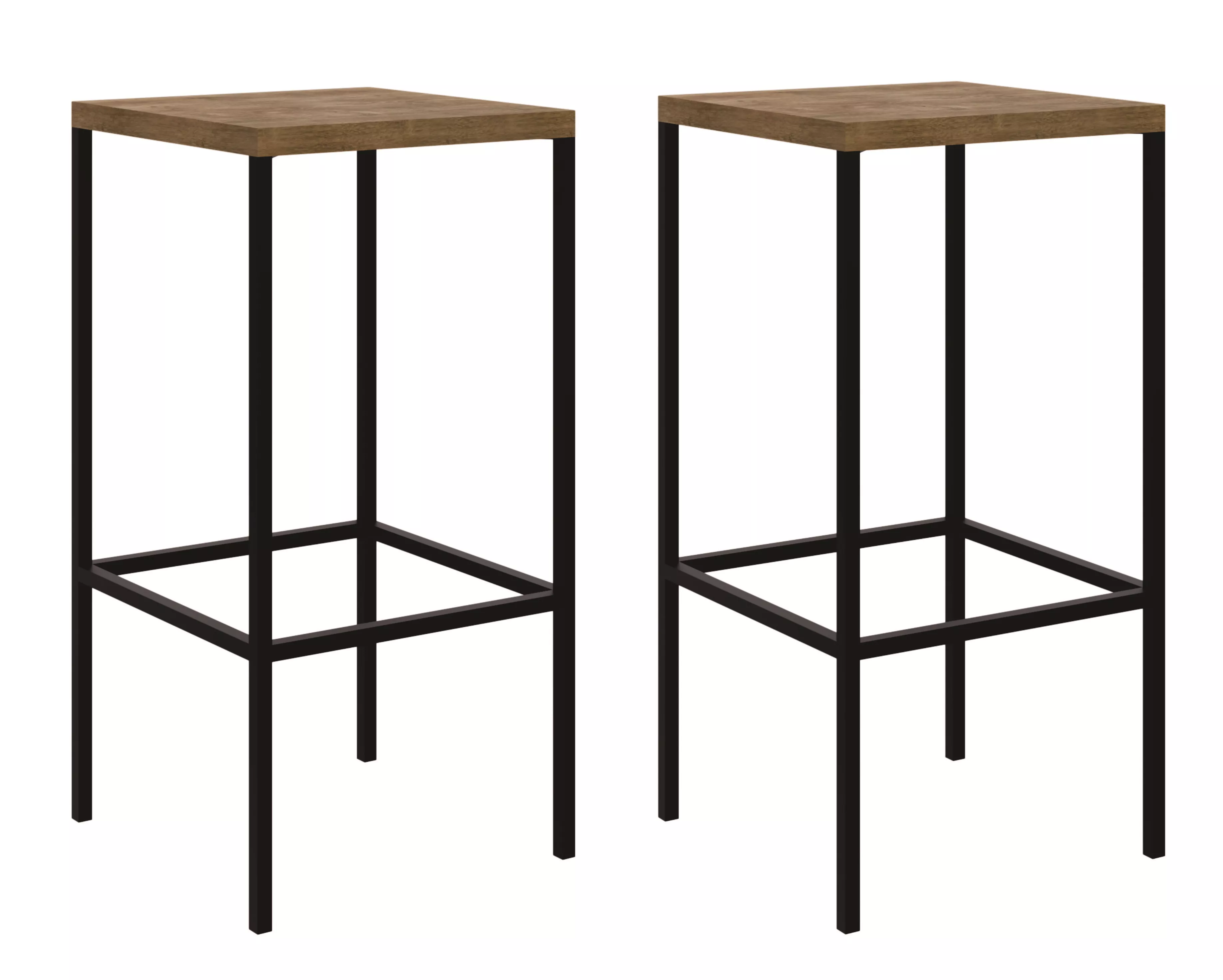 Kit 2 Banquetas Altas Steel 